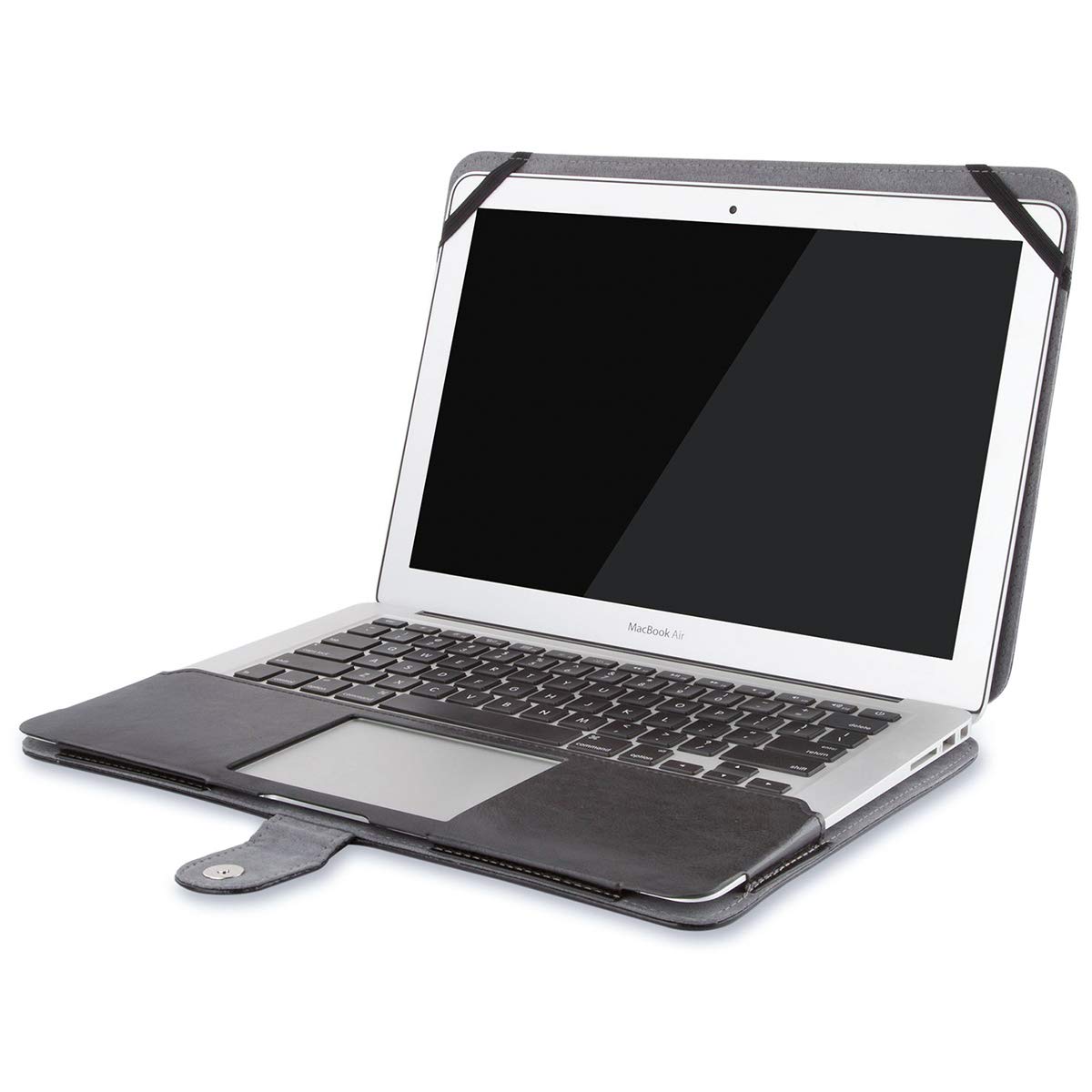 MOSISO Compatible with MacBook Air 13 inch Case A1369 A1466 Older Version  2010-2017 Release, PU Leather Case Portfolio Protective Stand Cover Sleeve, 